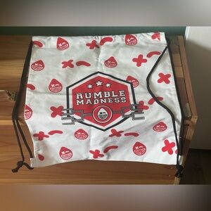 Rumble Cotton Large Backpack Red White 19x16”